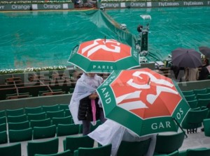 Lluvia en Roland Garros (Foto: RFET.es)