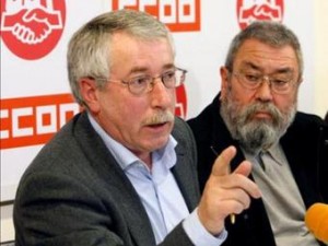 Toxo y Méndez de los sindicatos CCOO y UGT (Foto: CCOO)