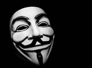 Mascara de Anonymus Máscara de la Película Vendetta que da imagena al colectivo Anonymous