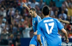 El Real Madrid celebra un tanto (Foto web Real Madrid)