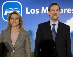 Rajoy y Cospedal (Foto web PP)