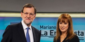 Gloria Lomana, con Rajoy (Foto Antena 3)
