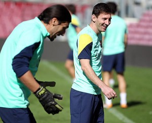 Messi, entrenando (Foto FCB)