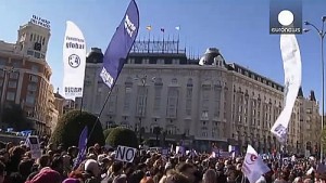 Manifestación contra la reforma del aborto