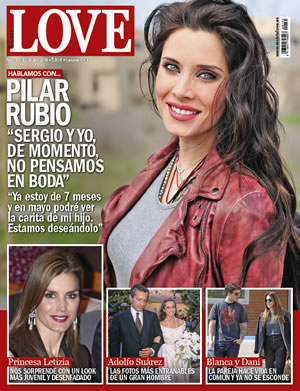 Pilar Rubio en la portada de la revista Love