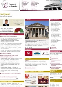 Página WEb del Congreso en la muerte de Adolfo Suárez