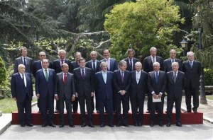 Rajoy, con los grandes empresarios (Foto Moncloa)