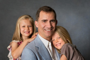 El Rey Felipe VI y sus hijas Leonor y Sofía (Foto: Casa Real)