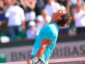 Nadal celebra el triunfo (Foto RFET)