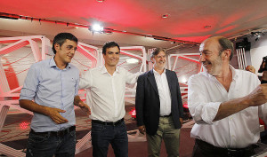 Pedro Sánchez y dirigentes del PSOE (Foto Flickr PSOE)