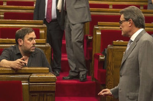 Junqueras y Artur Mas (Foto Parlament de Catalunya)