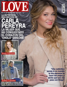 Carla Pereyra en la portada de la revista Love