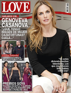Genoveva Casanova en la portada de la revista Love