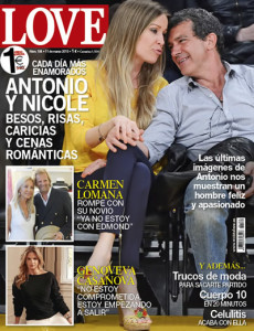 Antonio Banderas en la portada de la revista Love