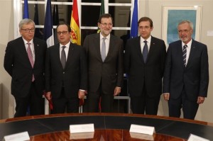 Mariano Rajoy, François Hollande, Pedro Passos Coelho y Jean-Claude Juncker (Foto Moncloa)