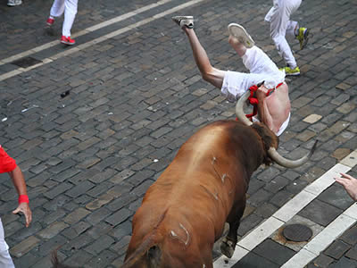 El primer encierro de San Fermín 2015