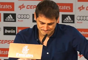 Iker Casillas en la despedida del Madrid