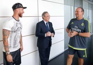 Ramos y Florentino con Benítez