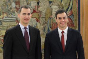 Pedro Sánchez con el Rey (Foto: PSOE)