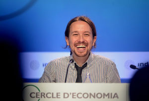 Pablo Iglesias con los empresarios catalanes (Foto: Podemos)