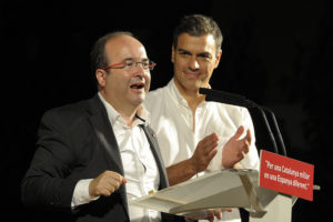 Miquel Iceta con Pedro Sánchez (Foto PSOE)