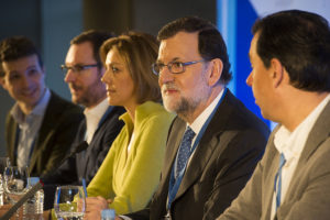 Rajoy, Cospedal y Martínez-Maillo en el nuevo órgano de gobierno del PP (Foto: PP)