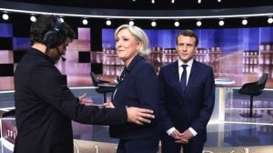 Macron y Le Pen, en el debate final