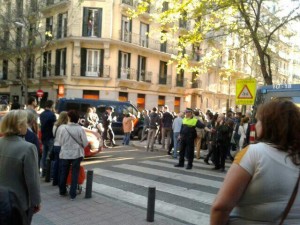 Escrache en Madrid - Foto: La Nube