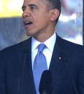 Obama en el funeral de Mandela
