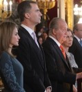 Discurso del Rey ante los Príncipes y la reina (Foto: Casa Real)