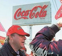 Protestas contra ERE de Coca Cola (Foto UGT)