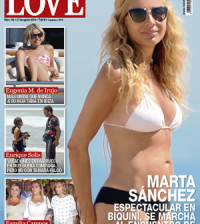 Marta Sánchez en la portada de la revista Love