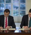 El presidente del Gobierno, Mariano Rajoy, y el líder del PSOE, Pedro Sánchez (Foto Moncloa)