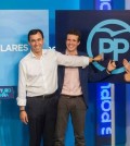 Nuevos dirigentes del PP con el nuevo logo del partido (Foto PP)