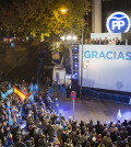 La sede del PP en Génova celebra el triunfo electoral de las elecciones (Foto: PP)