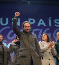 Pablo Iglesias y Podemos, celebrando los resultados electorales 2015 (Foto: Podemos)