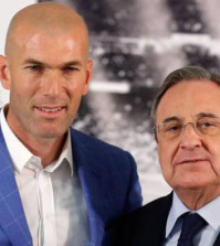 Zidane con Florentino Pérez (Foto Real Madrid)