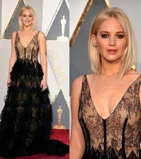 En la gala de premios de los Oscar 2016 Jennifer Lawrence reinó en la alfombra roja de las actrices