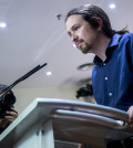 Pablo Iglesias en rueda de prensa (Foto: Podemos)