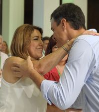 El secretario general del PSOE, Pedro Sánchez, y la líder de los socialistas andaluces, Susana Díaz (Foto: PSOE)