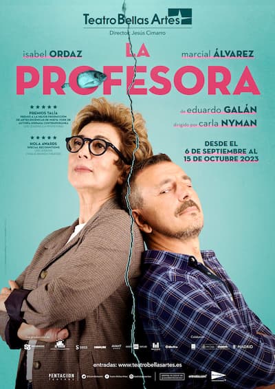 Cartel de La profesora en el teatro bellas artes